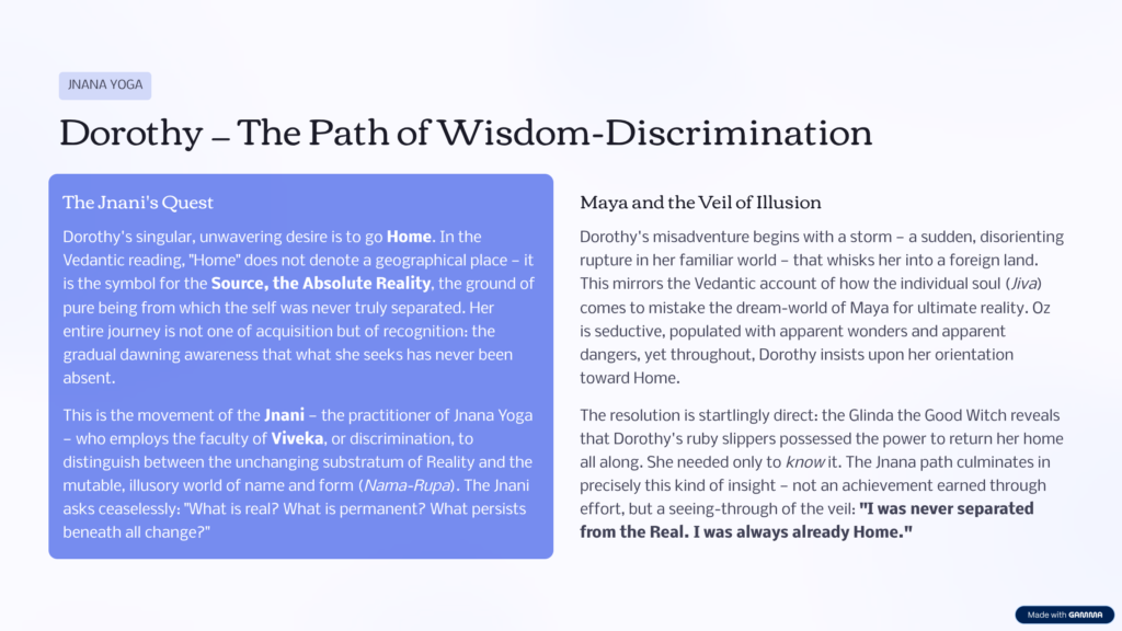 3 dorothy the path of wisdom discrimination