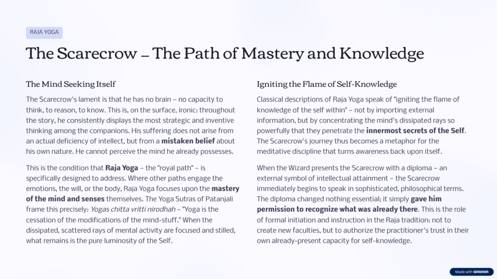 4 the scarecrow the path of mastery and knowledge