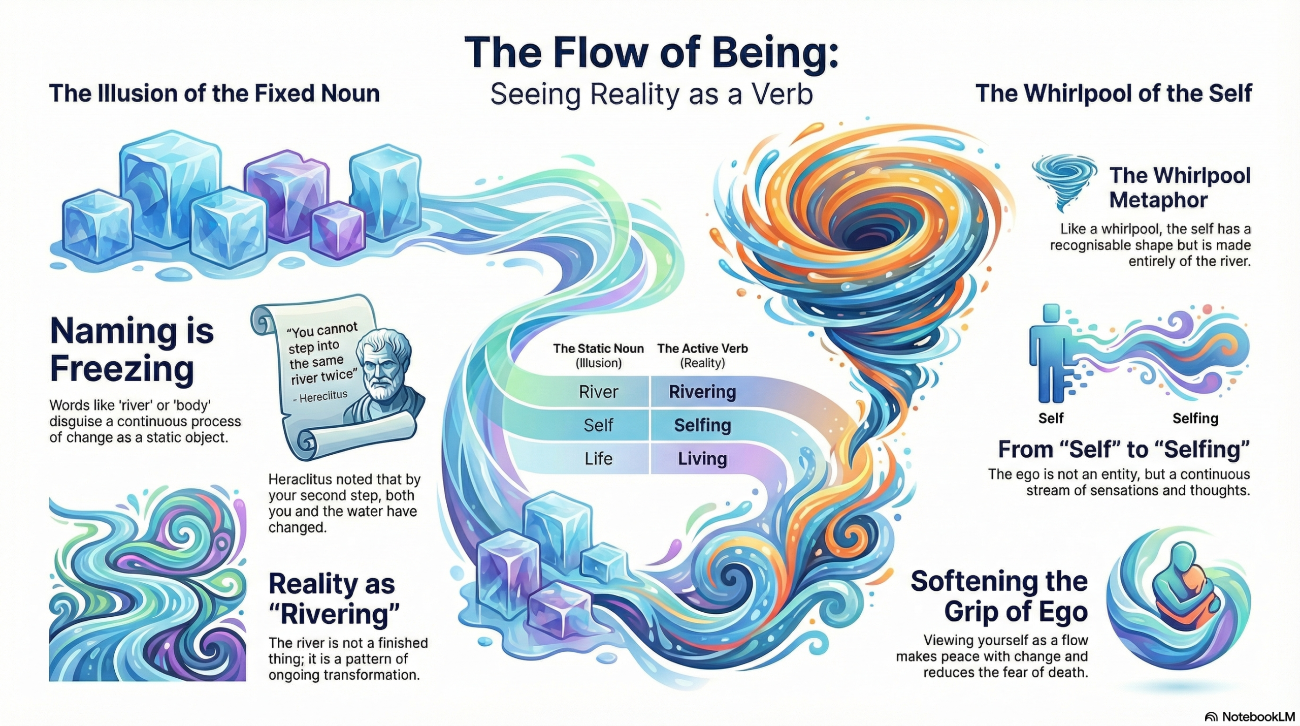Rivers Whirlpools and the Fundamental Error of Naming the flow of being