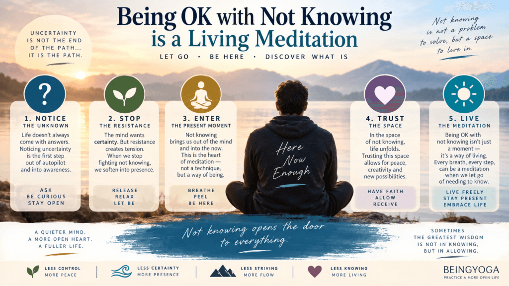 Being Okay with Not Knowing — living meditation teaching by James Traverse