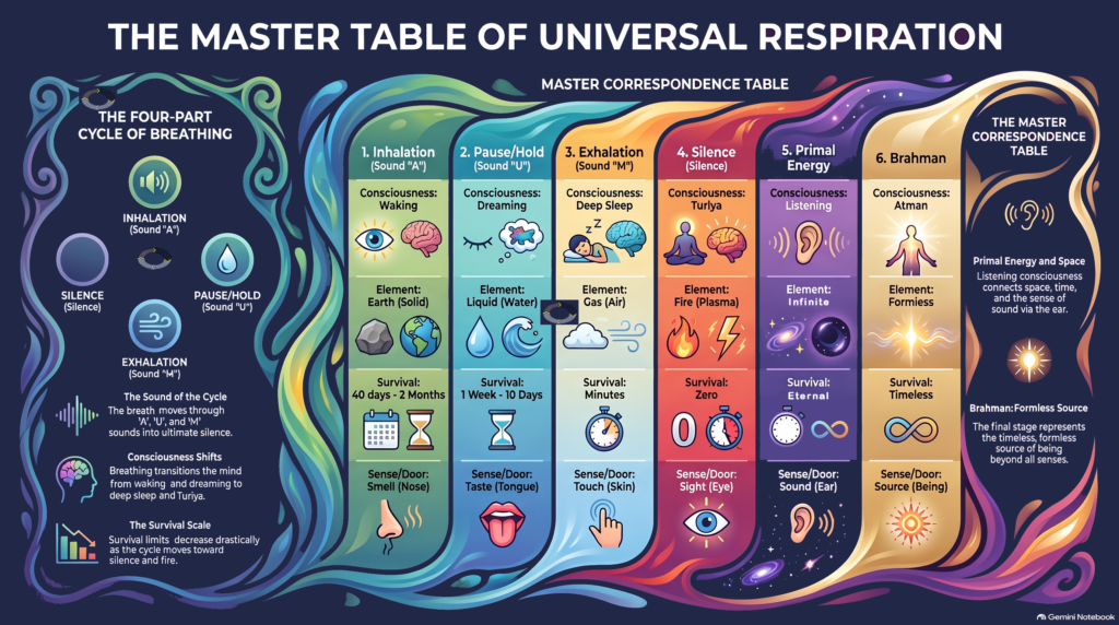 All the Secrets are in the Breath The Master Table of Universal Respiration - universal respiration master table