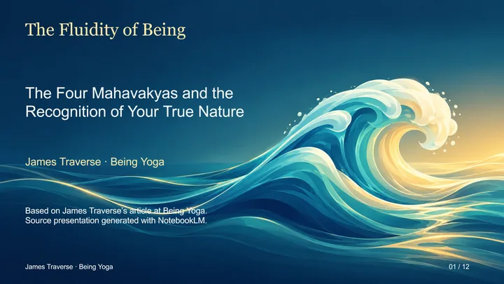 Colourful flowing waves on the cover of The Four Mahavakyas and Spiritual Awakening illustrated companion.